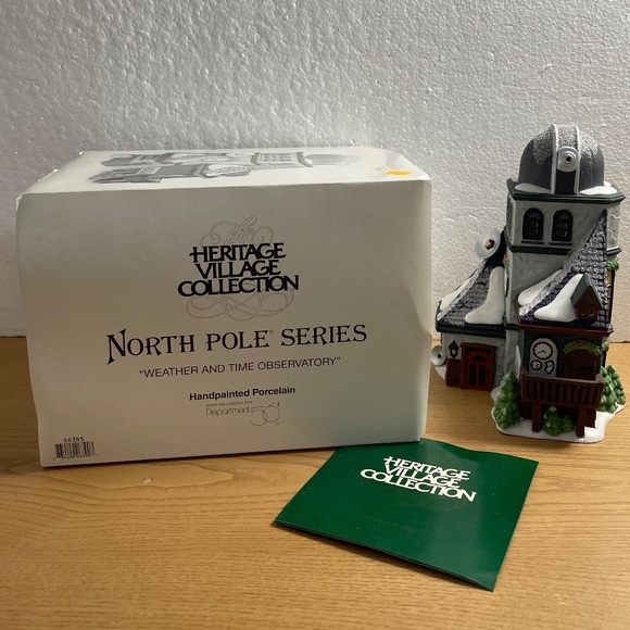 Department 56 Weather & Time Observatory Christmas Village North Pole Series